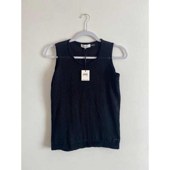 Calvin Klein Tops - NWT Calvin Klein Women’s Black Sleeveless Knit Top Size M